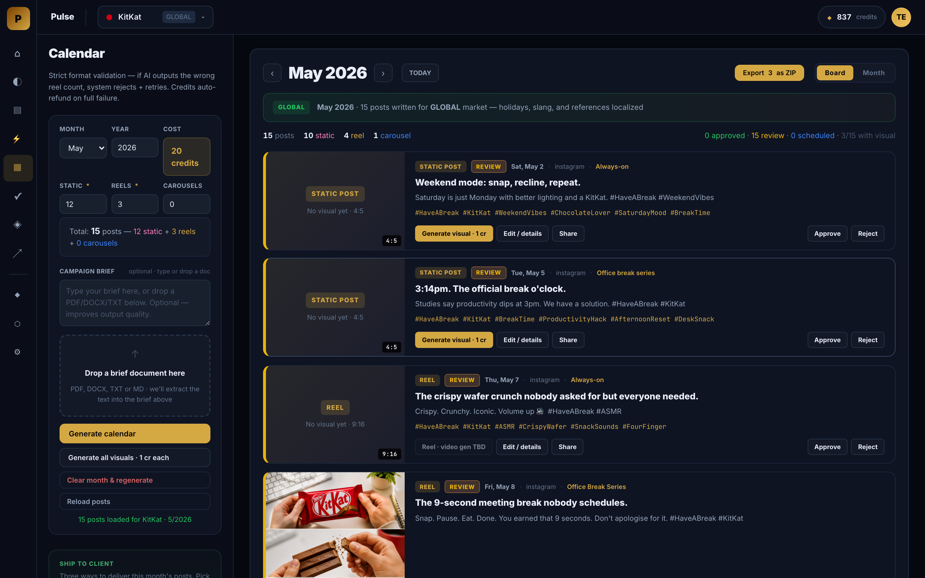 Content Calendar