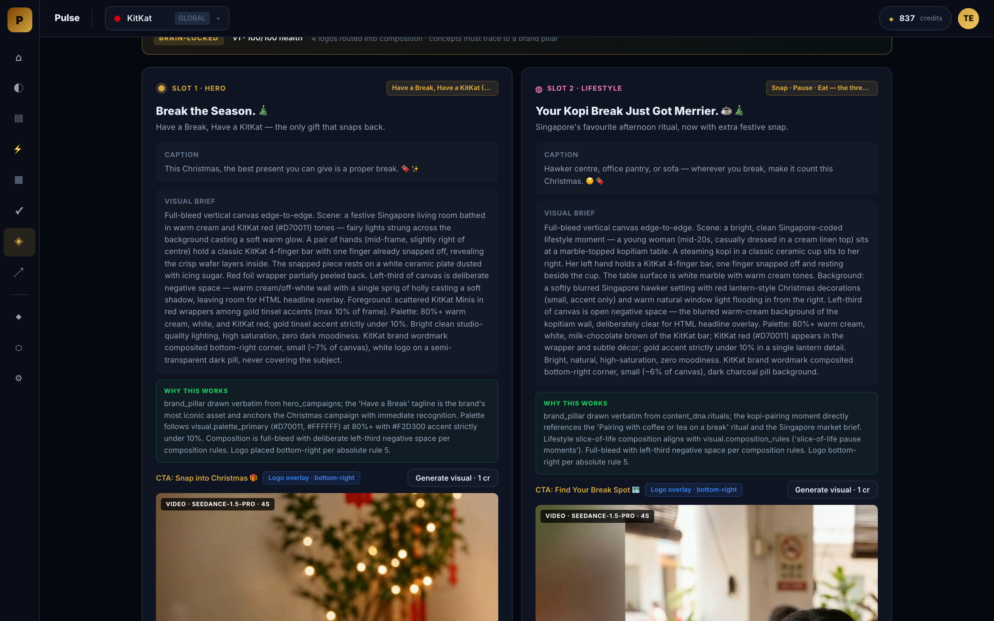 Ad Studio concepts with videos